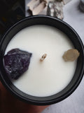 Hamsa Crystal candle