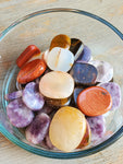 Natural polished mini palm stone