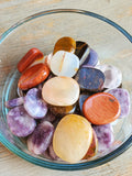 Natural polished mini palm stone