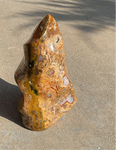 Natural Orbicular Jasper flame