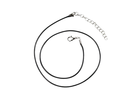 Black Waxed Cord With Clasp 10pk