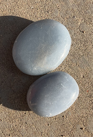Natural Angelite palm stone