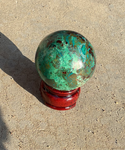 Natural Chrysocolla sphere