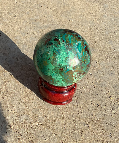Natural Chrysocolla sphere