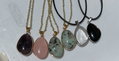 Natural crystal necklace