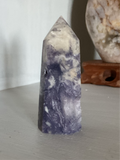 Natural Purple Sagenitic Fluorite point
