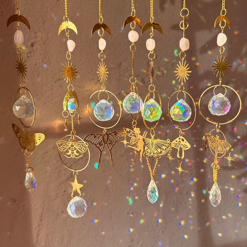 Butterfly Fairy Suncatchers with Rose Quartz