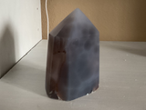 Natural Agate point with druzy