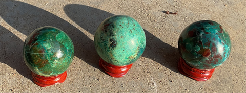Natural Chrysocolla sphere