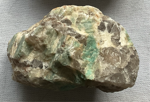 Natural raw Amazonite and Smoky Quartz piece