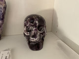 Natural Chevron Amethyst skull