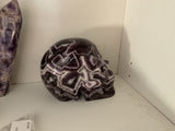 Natural Chevron Amethyst skull