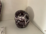 Natural Chevron Amethyst skull