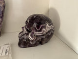 Natural Chevron Amethyst skull