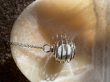Natural polished tumble cage necklace