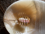 Natural polished tumble cage necklace