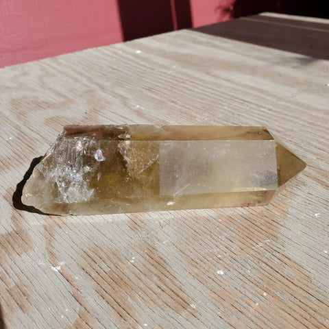 Natural polished and raw Citrine point