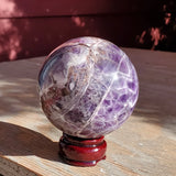 Natural polished Chevron Amethyst sphere