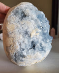Natural raw Celestite egg