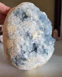 Natural raw Celestite egg