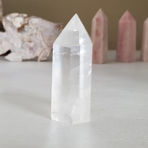 Natural polished Clear Quartz Point