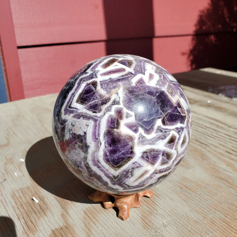 Natural polished Dream Amethyst sphere