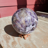 Natural polished Dream Amethyst sphere