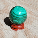 Natural polished Malachite sphere
