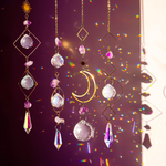 Amethyst Crystal Suncatcher - Purple Healing Gemstone Decor