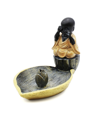 Baby Monk on Lotus Leaf