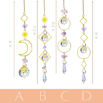 Amethyst Crystal Suncatcher - Purple Healing Gemstone Decor