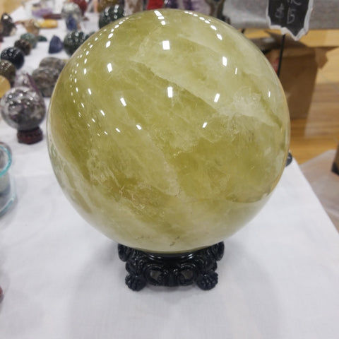 Natural polished Citrine sphere