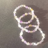Natural polished Amethyst and Citrine bracelet