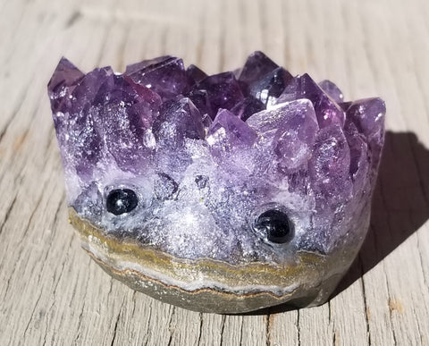 Natural raw Amethyst Druse Critter