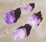 Natural raw Amethyst cluster teeth