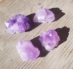 Natural raw Amethyst cluster teeth
