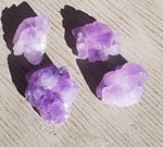 Natural raw Amethyst cluster teeth