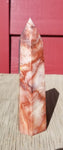 Natural polished Caribbean Blue Calcite point