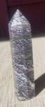 Natural polished Zebra Jasper point