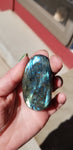 Natural polished Blue Labradorite palm stone