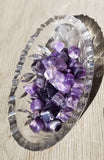 Natural polished Dream Amethyst cube