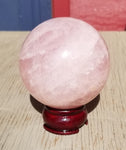 Natural polished Rose Quartz Sphere