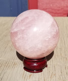 Natural polished Rose Quartz Sphere