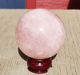 Natural polished Rose Quartz Sphere