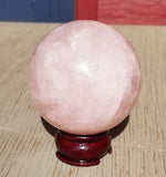 Natural polished Rose Quartz Sphere