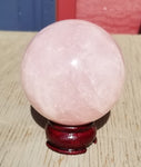 Natural polished Rose Quartz Sphere