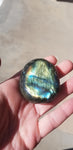 Natural polished Blue Labradorite palm stone