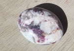 Natural polished Pink Tourmaline palm stone