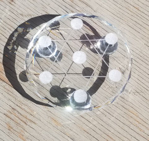 Glass 6 Pointed Star Chakra sphere holder
