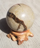 Natural polished Septarian sphere